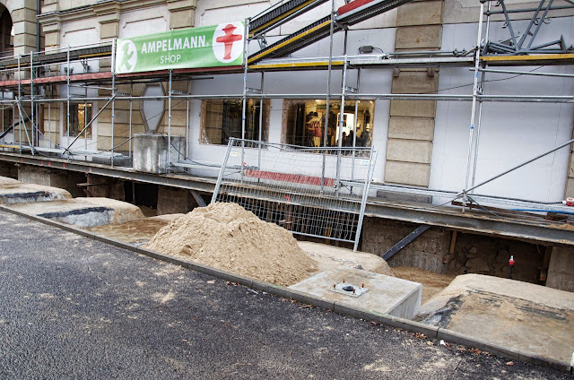 Baustelle Unter den Linden, zwischen Friedrichstraße und Charlottenstraße, 10117 Berlin, 22.12.2013