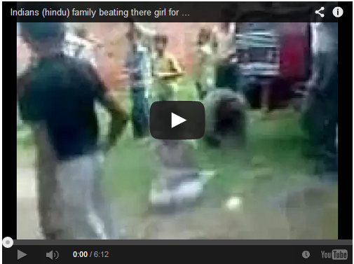 Hindu family beating there girl for having love