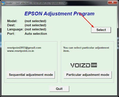 Resetter Epson L3110 Adjustment Program