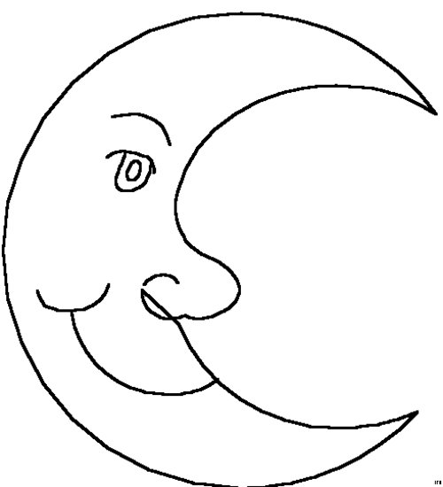 Moon Coloring Pages 3