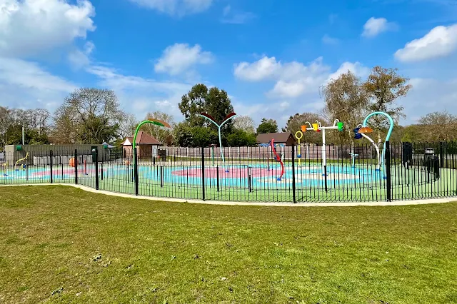 The splash park at King George's Playing Fields, Brentwood
