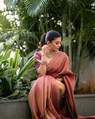 Actress Priyamani new looks in beautiful saree pics