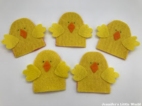 Five little ducks finger puppets for children