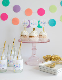 free unicorn cupcake toppers,