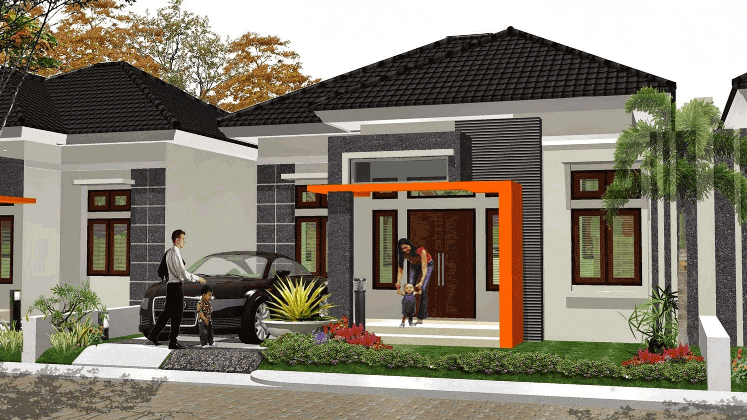 Contoh Gambar  Desain Rumah  Minimalis  Type  70  UD AURELIA 