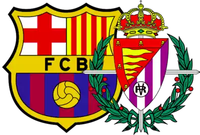 escudos de fc barcelona y real valladolid