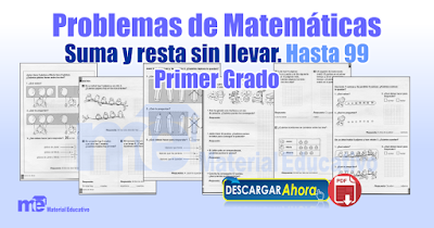 Problemas de Matemáticas Suma y Resta sin llevar primer grado