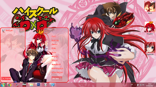 [Theme Win 7] HighSchool DxD By Bashkara