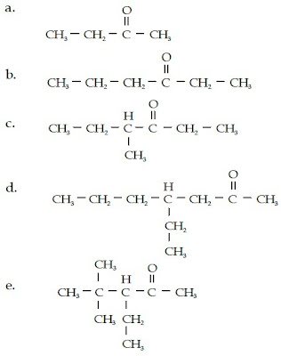 2-butanon 3-heksanon 4-metil 4-etil 2-heptanon 3-etil-4,4-dimetil