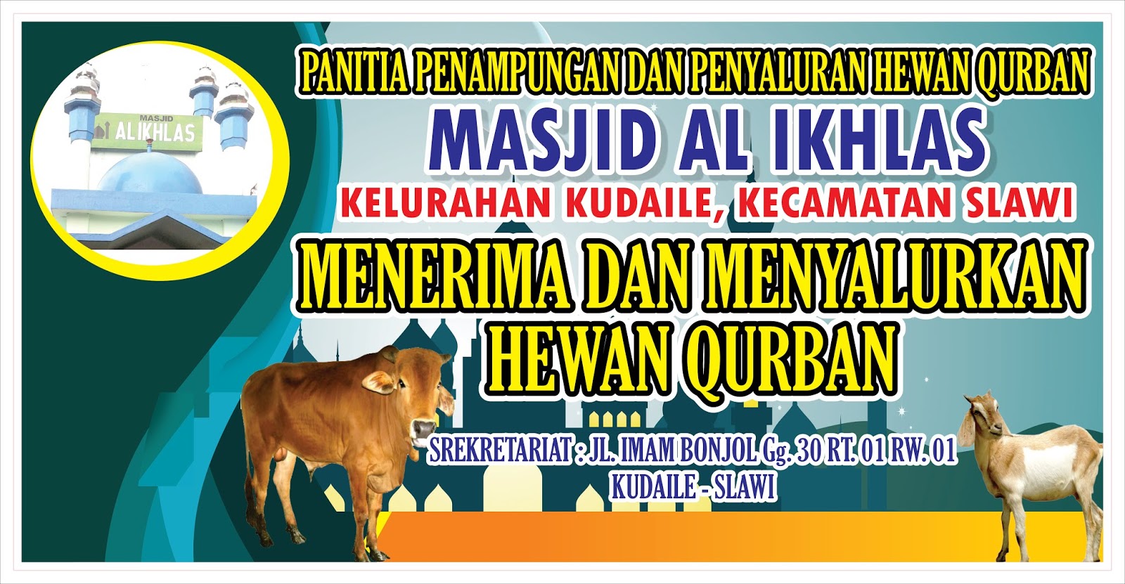 Desain Spanduk Banner Hari Raya Qurban Idul Adha DODO GRAFIS