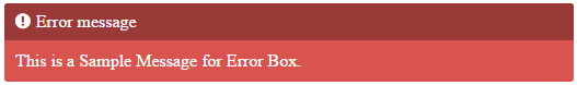 error message box