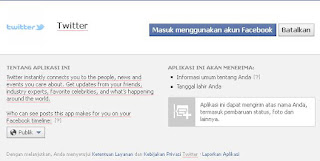 Cara hubungkan facebook dan Twitter 