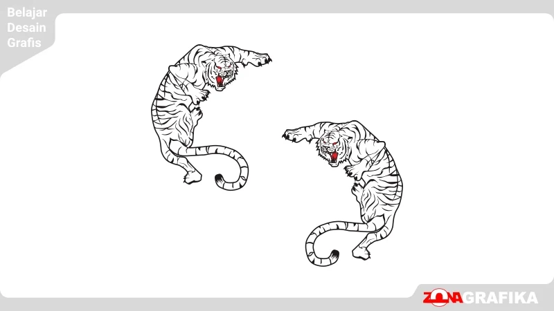 Download Vector Macan Putih | Harimau Putih | Maung Bodas Corel Draw X7