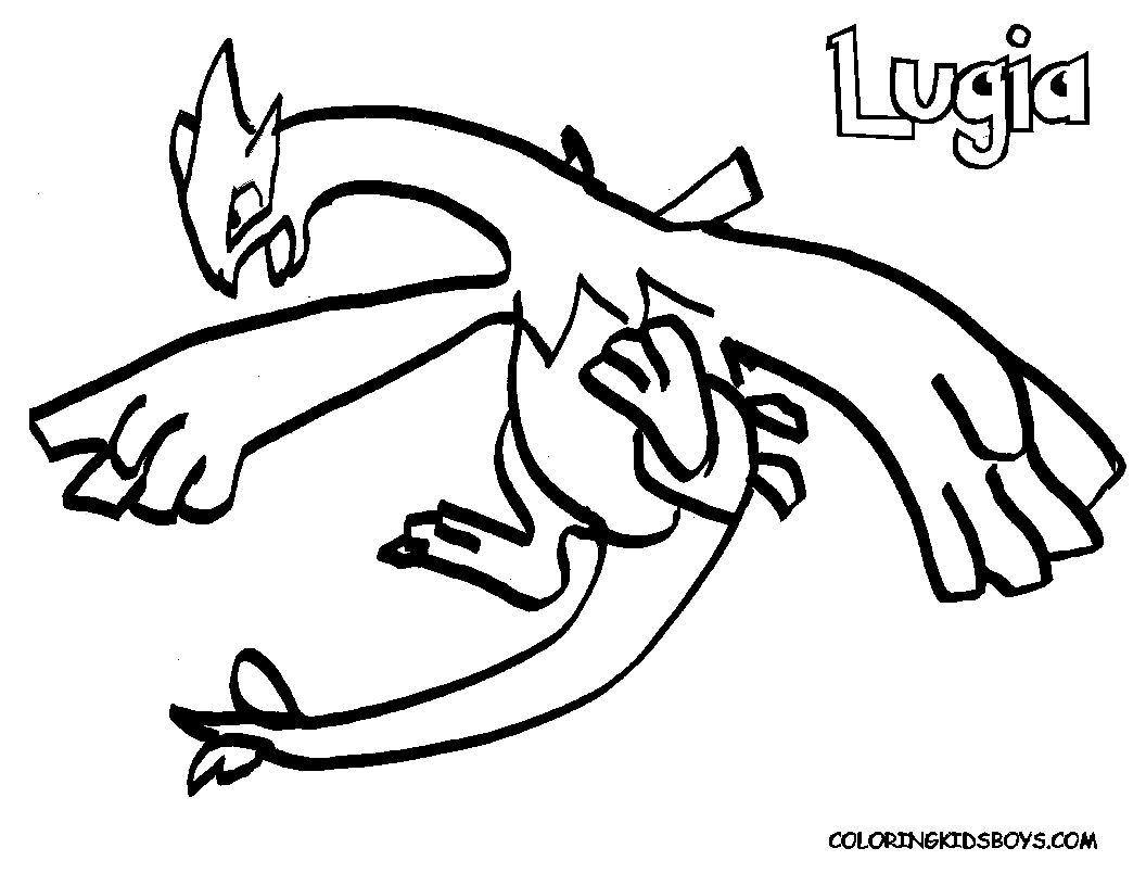 Free Printable Pokemon Lugia Coloring Pages