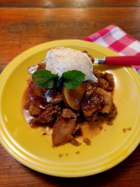 Old Fashioned Apple Skillet Cake at Miz Helen's Country Cottage