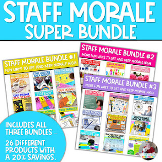 Grab this Super Staff Morale Booster Bundle for tons of amazing ways to boost staff morale this fall.