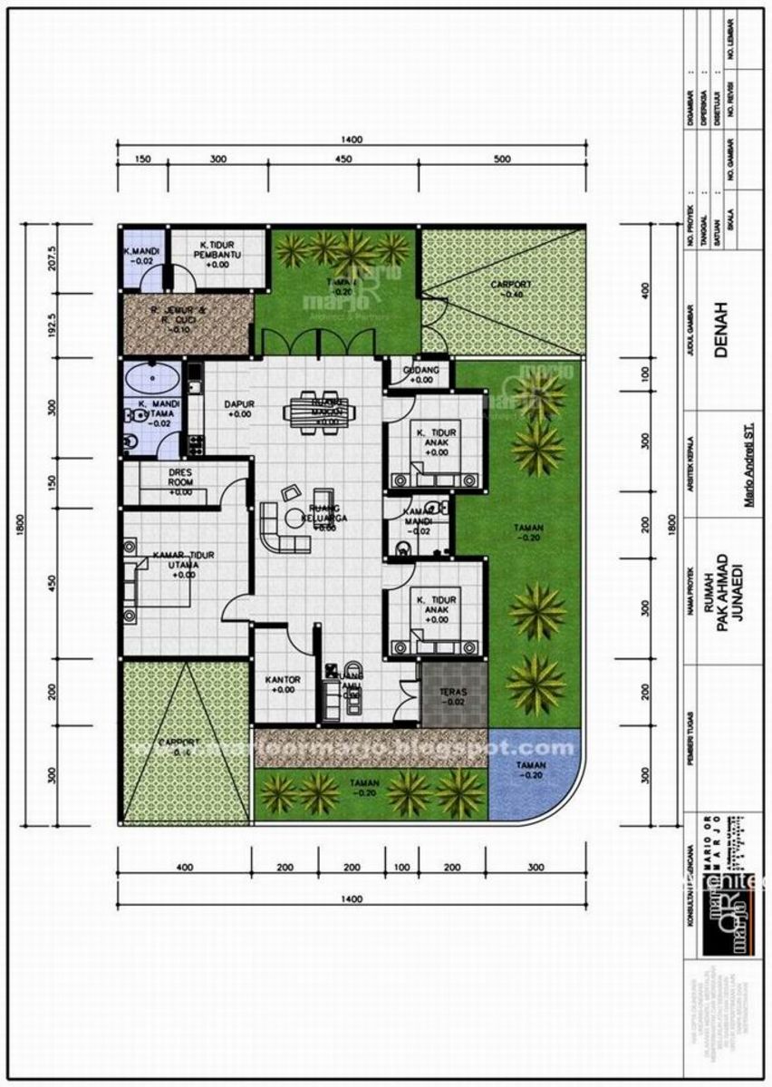 Desain Rumah Minimalis 4 Kamar Tidur 1 Lantai Desain Rumah