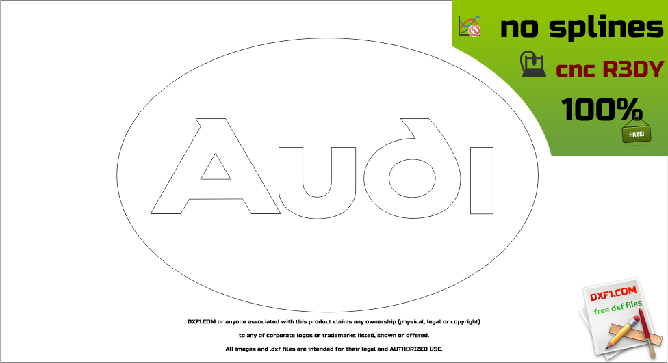 Download Free DXF files for CNC machines: Audi logotype .dxf for ...