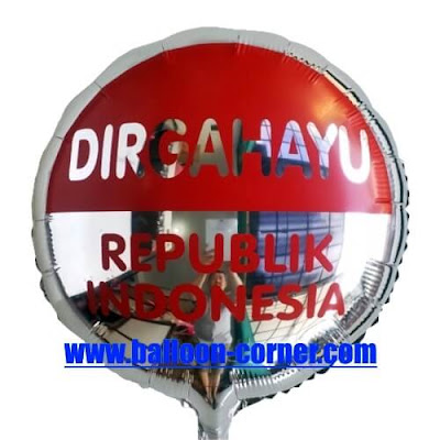 Balon Foil Bulat DIRGAHAYU REPUBLIK INDONESIA