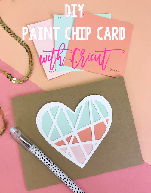 Create this adorable DIY Paint Chip Card with Cricut!