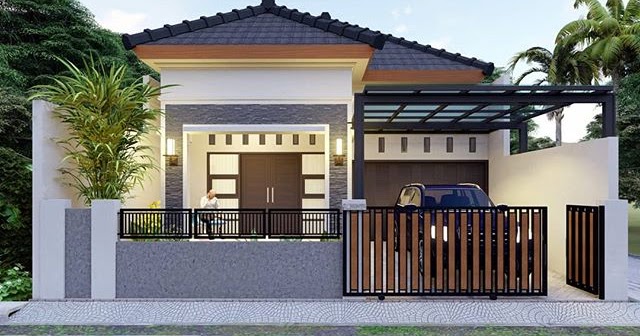 Desain Rumah  Modern  9 x 23 M Memiliki Carport dan Garasi  