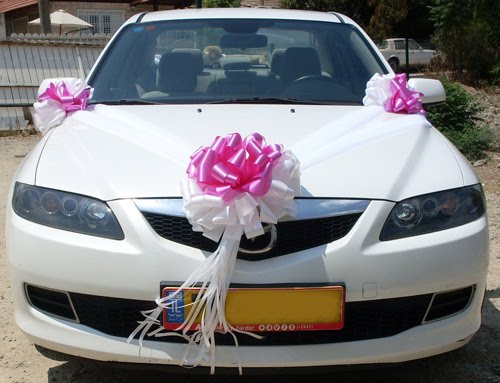 Utilizes a Ribbon To Decorating The Wedding Cars