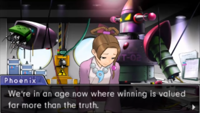 Phoenix Wright Ace Attorney Dual Destinies dark age of law winning valued more than truth