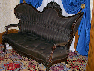 1840s sofa, Edwards House, Springfield, IL.