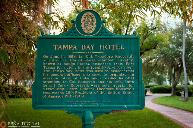 History of the University of Tampa plaque.