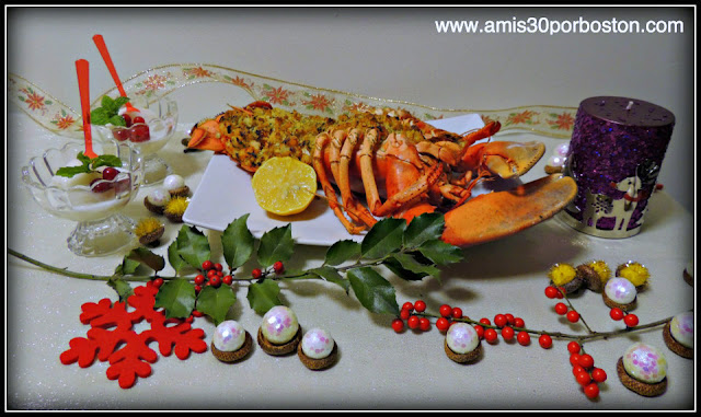 Langosta Rellena de Marisco al Horno