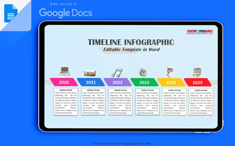 Six Periods Timeline Infographic Template