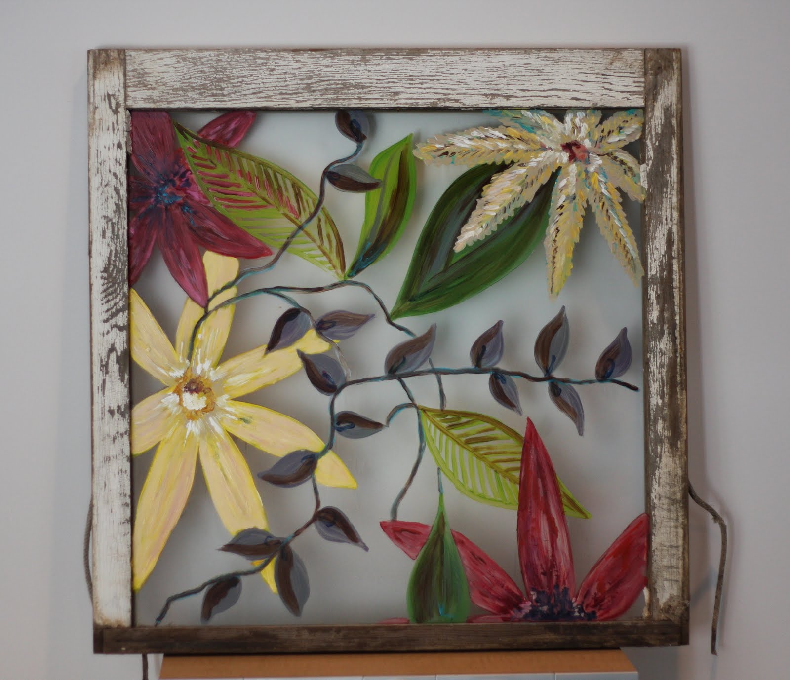 Christie Chase 104...old window turned original art