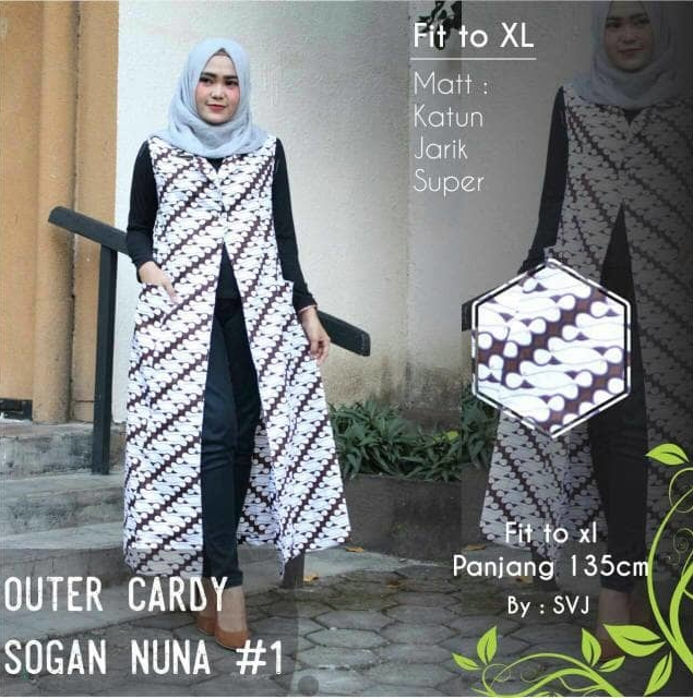  BusanaMuslim 15 Model  Outer  Batik  Panjang  Untuk 