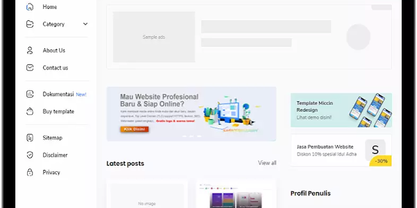 Median UI v1.3 Premium Blogger Template Download For Free