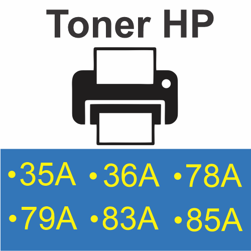 Toner HP 35A, 36A, 78A, 79A, 83A e 85A