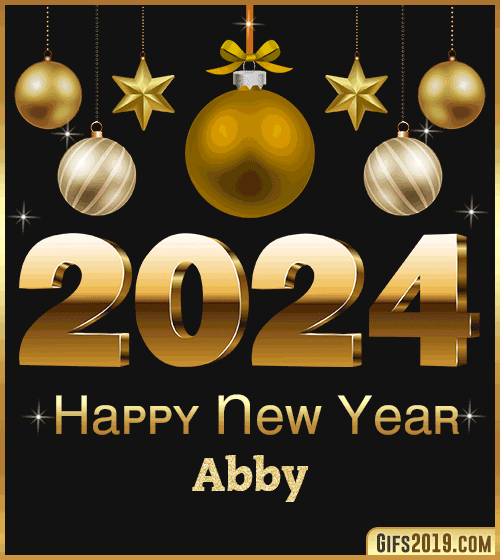 Happy New Year 2024 gif Abby