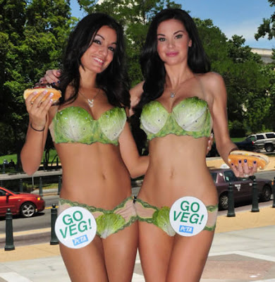 PETA&apos;s Lettuce bikini, one of the 'Top 10 craziest bikinis' by China.org.cn.
