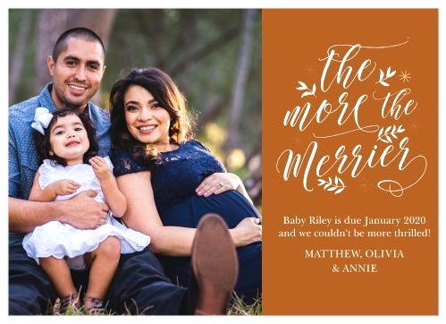 Married and Pregnant Holiday Card, Basic Invite