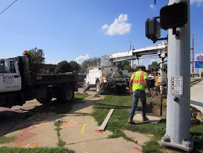 C Avenue and Blairs Ferry road work