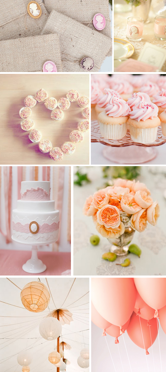 Peach and Blush Wedding Color Scheme Image Credits Peach and Lace Dress 