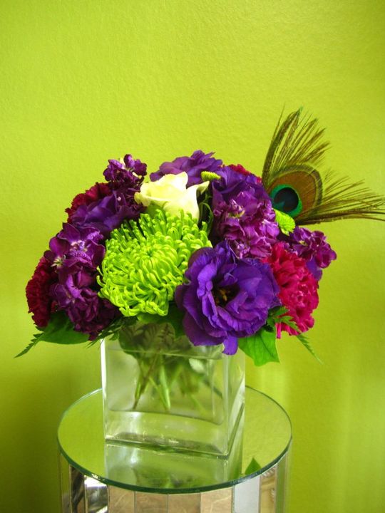 Peacock Feather Wedding Centerpieces