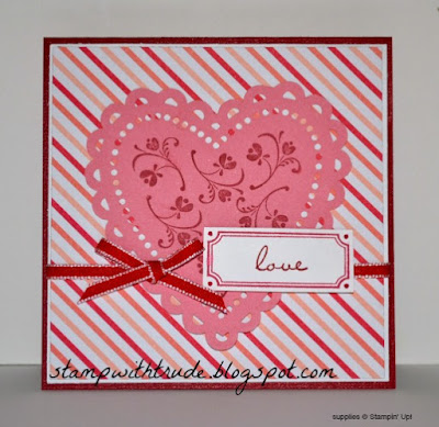 Noteworthy stamp set, Stampin' Up!, http://stampwithtrude.blogspot.com, Trude Thoman, valentine card, love, Throwback Thursday