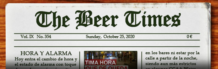 Dominical suplemento de noticias sobre cerveza. Aquí puedes leer el periódico The Beer Times.