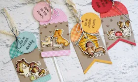 Sunny Studio Stamps: Puppy Dog Kisses Puppy Parents Build-A-Tag Puppy Themed Mom and Dad Tags by Lexa Levana