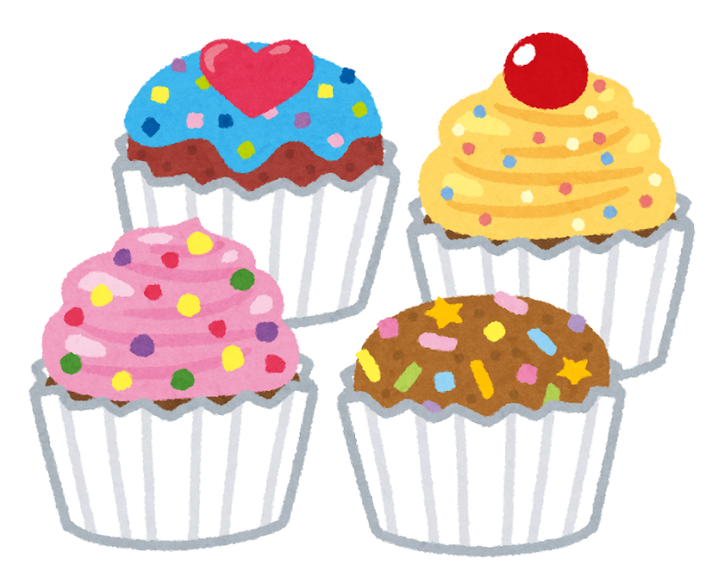 カラフルなカップケーキのイラスト かわいいフリー素材集 いらすとや カラフルなカップケーキのイラスト かわいいフリー素材集 いらすとや
