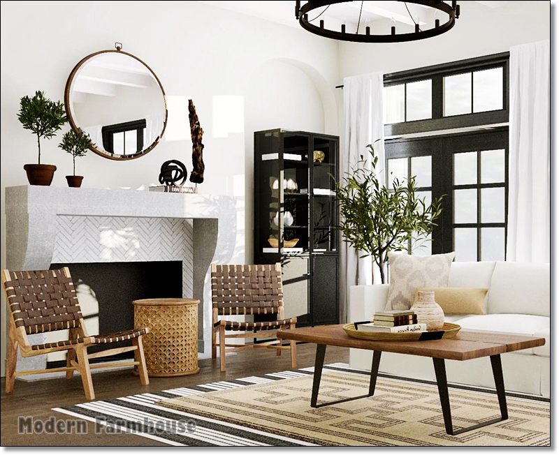Modern Farmhouse Interior Design Living Room Designs