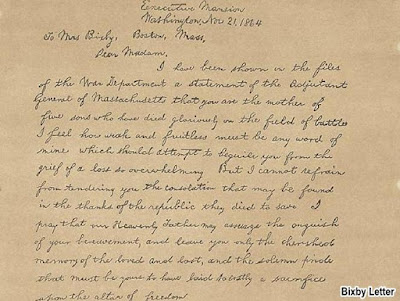 Misteri Surat Bixby Abraham Lincoln Terpecahkan