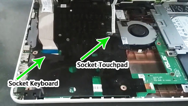 Socket keyboard dan touchpad Laptop ASUS X441U