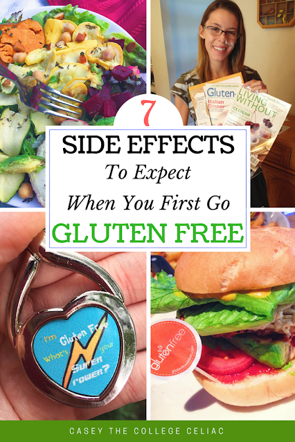 Have #celiacdisease or need to go #glutenfree? Here are 7 often unmentioned symptoms of starting a gluten free diet that many initially experience.
