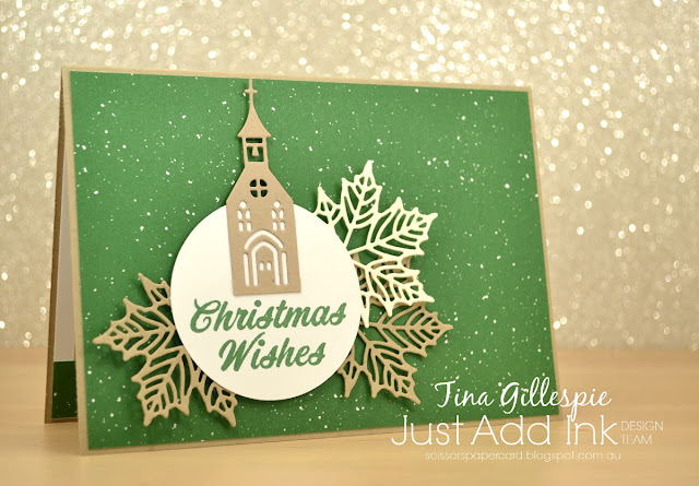 scissorspapercard, Stampin' Up!, Just Add Ink, Hometown Greetings, Seasonal Layers, Merry Mistletoe, Be Merry DSP